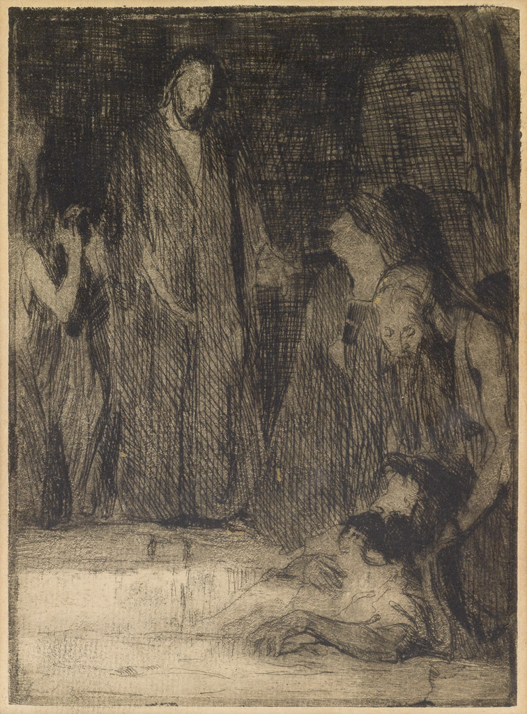HENRY OSSAWA TANNER (1859 - 1937) Raising of Lazarus.